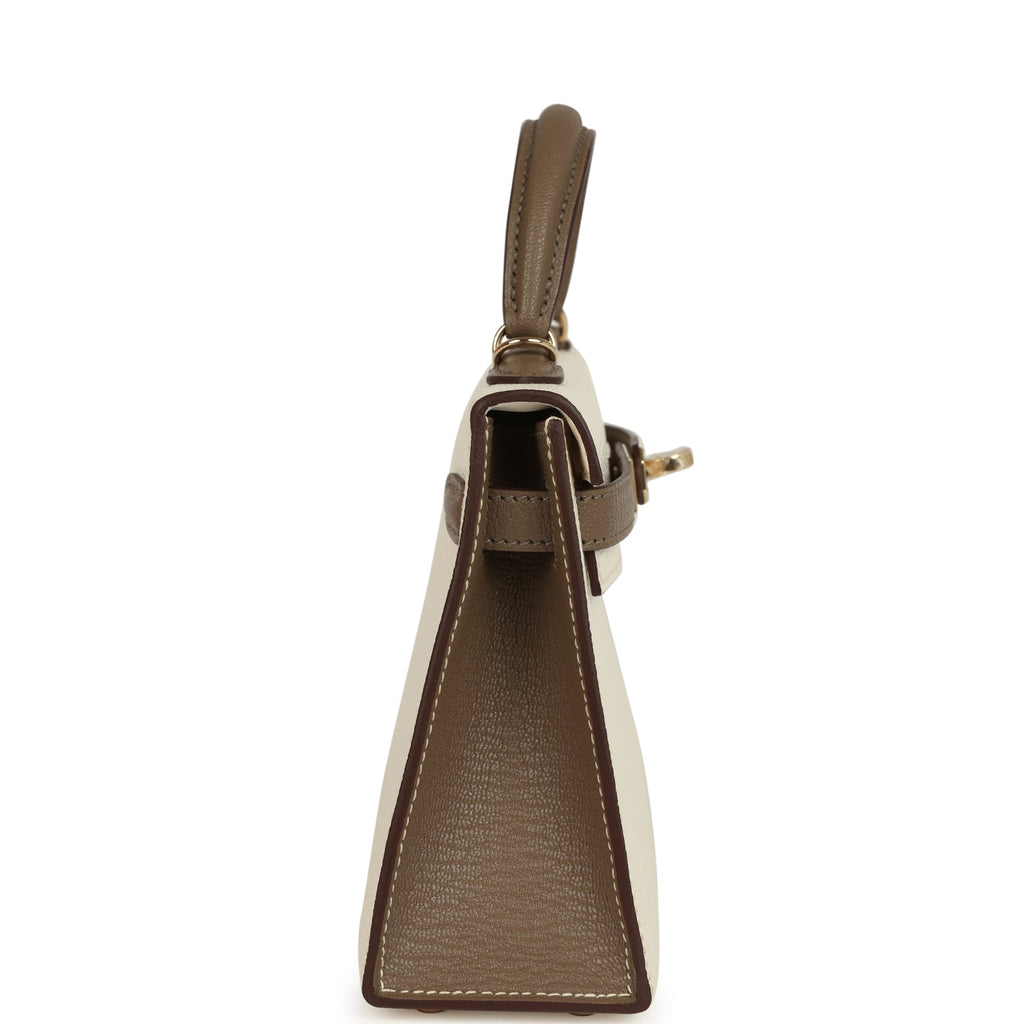Kelly Sellier 20 Nata and Etoupe Chevre Mysore Bag