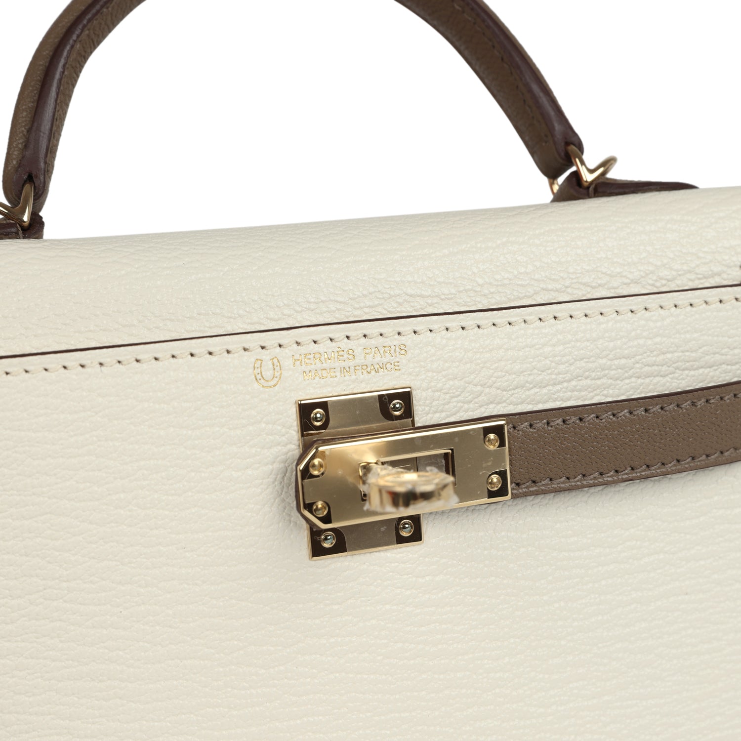 Kelly Sellier 20 Nata and Etoupe Chevre Mysore Bag