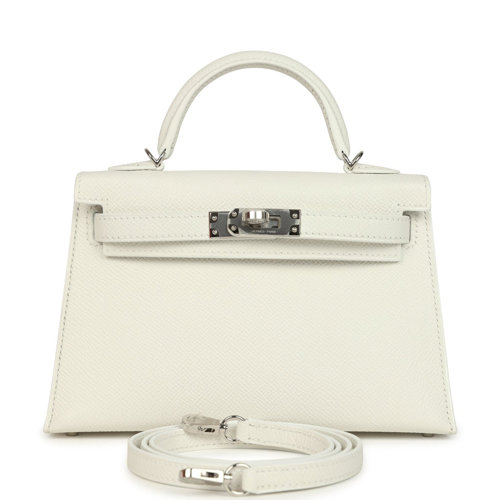 Kelly Sellier 20 New White Epsom Bag