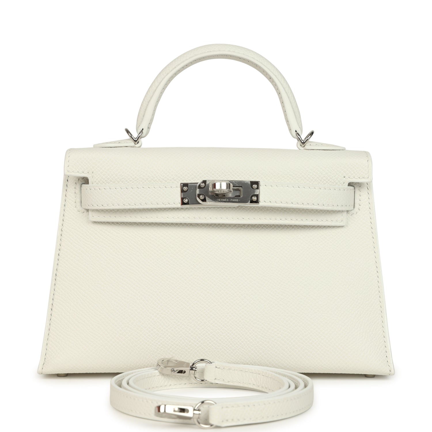Kelly Sellier 20 New White Epsom Bag