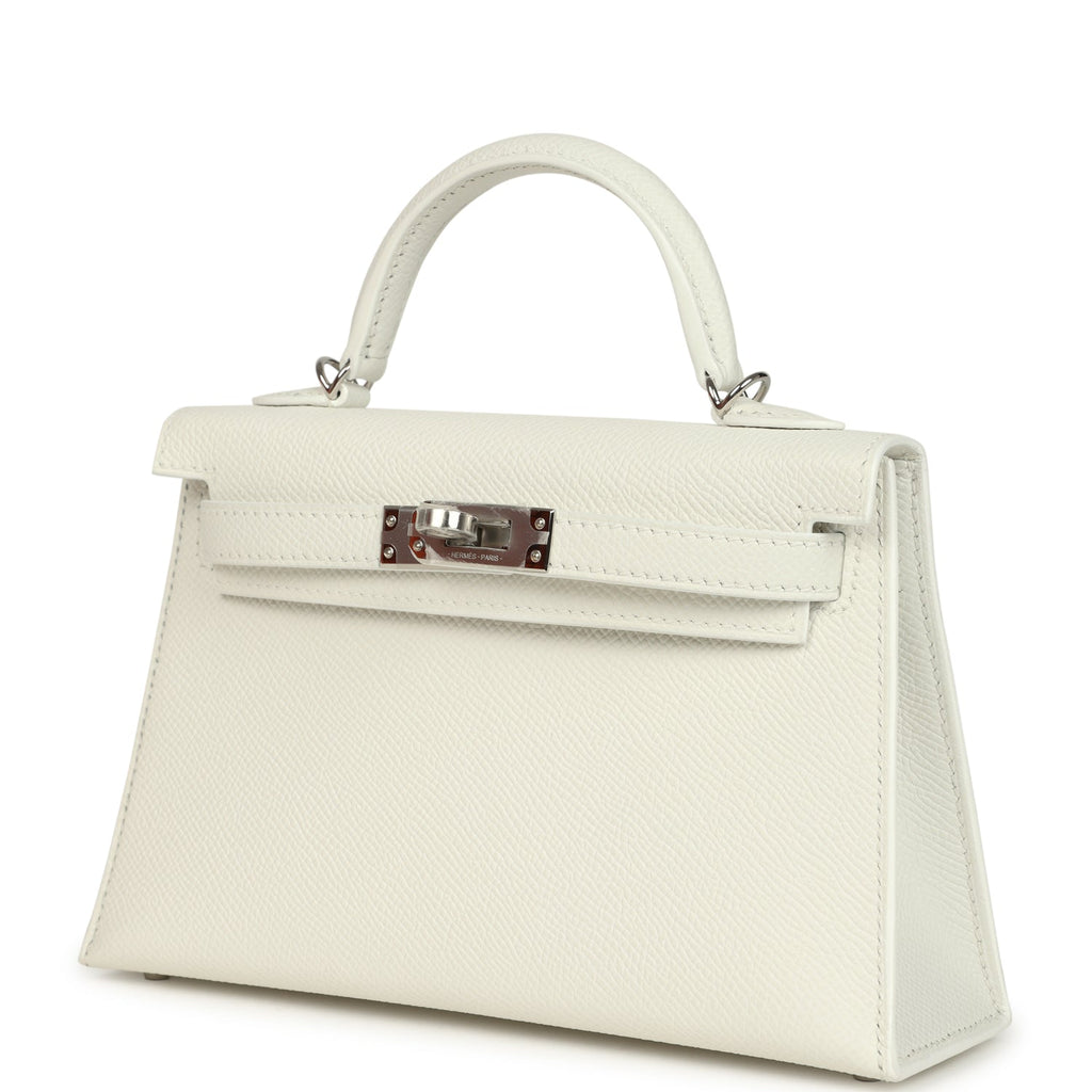Kelly Sellier 20 New White Epsom Bag