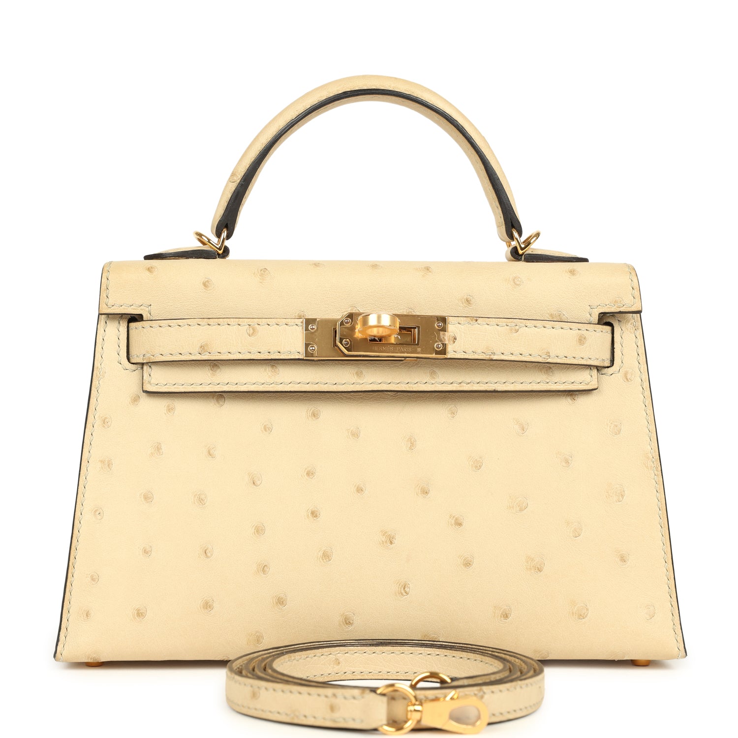 Kelly Sellier 20 Parchemin Ostrich Bag