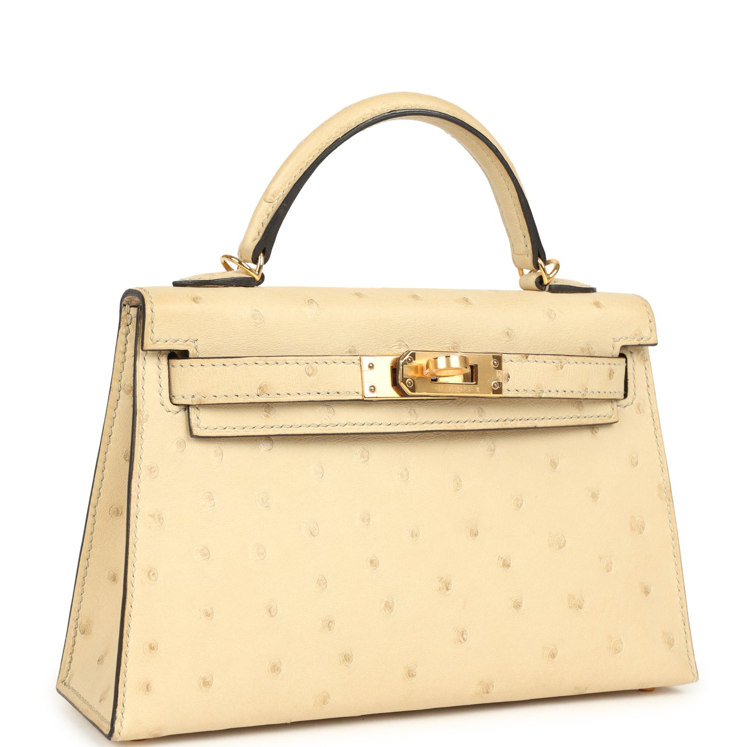 Kelly Sellier 20 Parchemin Ostrich Bag