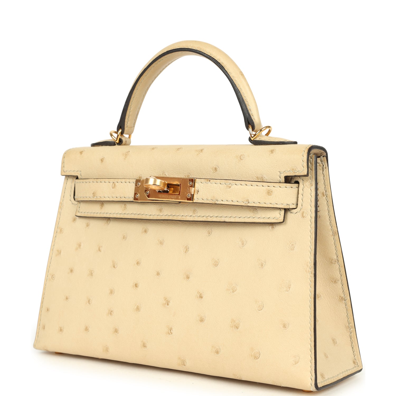 Kelly Sellier 20 Parchemin Ostrich Bag