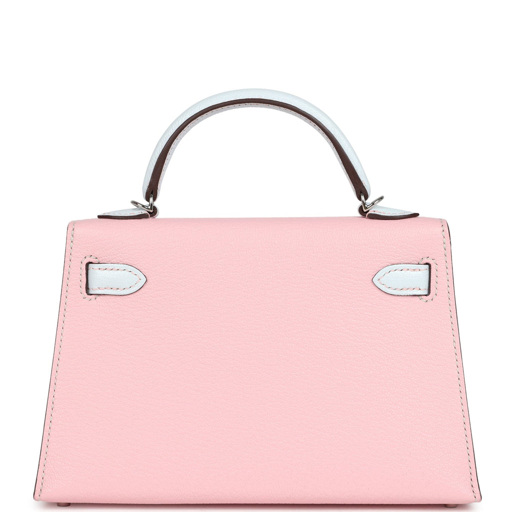 Kelly Sellier 20 Rose Sakura and Bleu Brume Chevre Bag