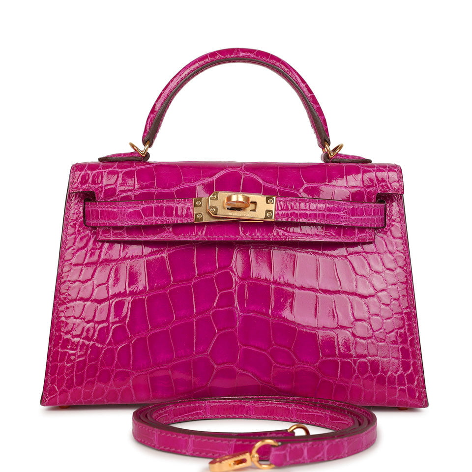 Kelly Sellier 20 Rose Scheherazade Shiny Alligator Bag