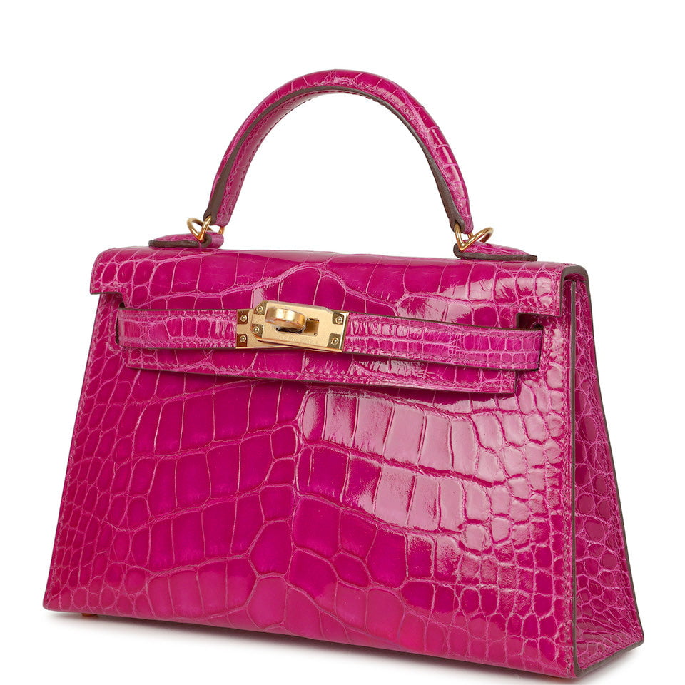 Kelly Sellier 20 Rose Scheherazade Shiny Alligator Bag