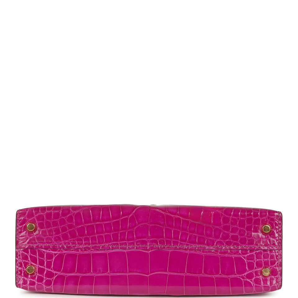 Kelly Sellier 20 Rose Scheherazade Shiny Alligator Bag