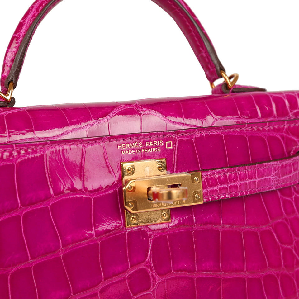 Kelly Sellier 20 Rose Scheherazade Shiny Alligator Bag