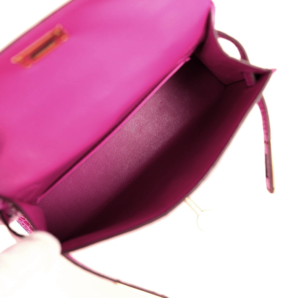 Kelly Sellier 20 Rose Scheherazade Shiny Alligator Bag