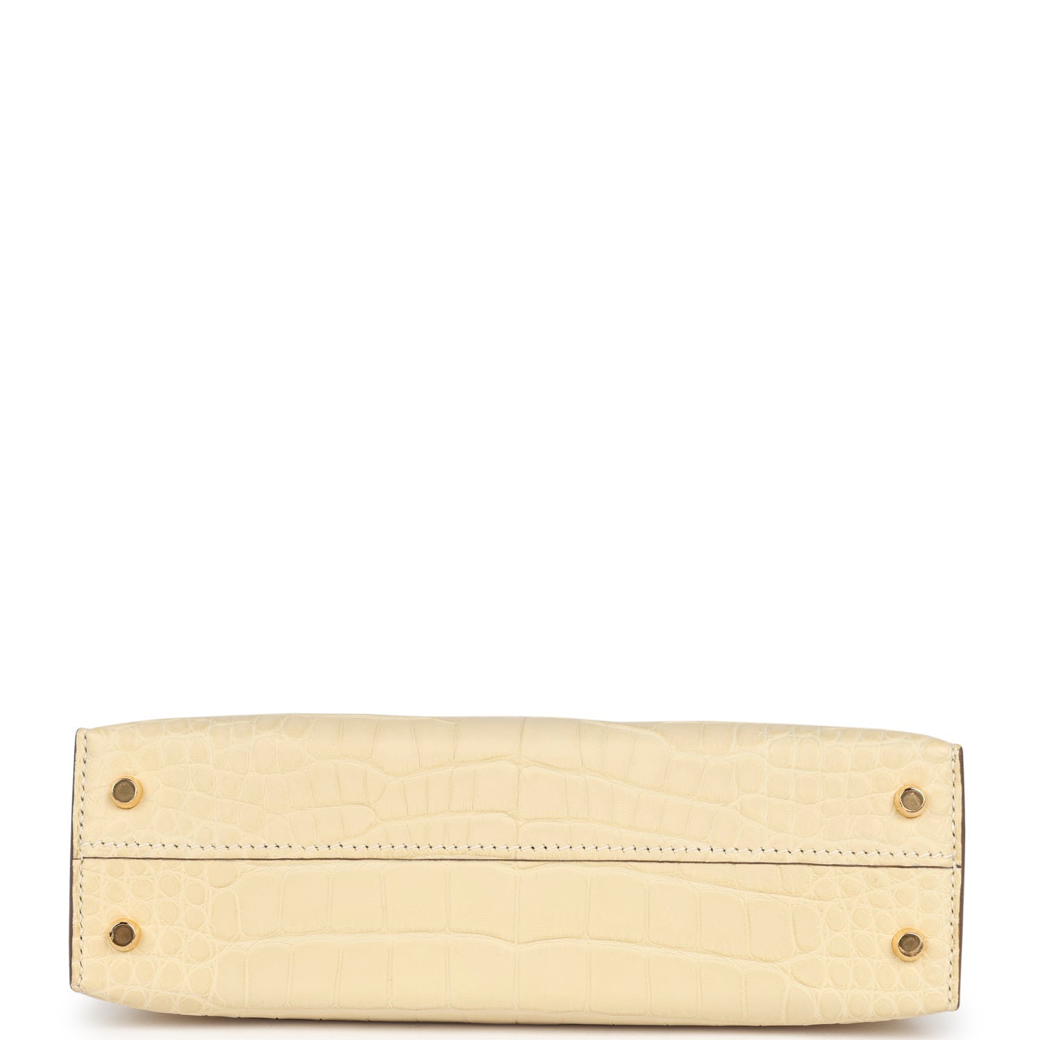 Kelly Sellier 20 Vanille Matte Alligator Bag