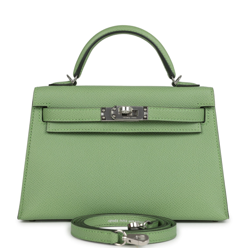 Kelly Sellier 20 Vert Criquet Epsom Bag