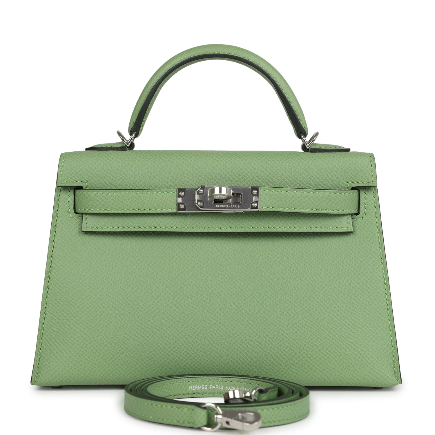 Kelly Sellier 20 Vert Criquet Epsom Bag