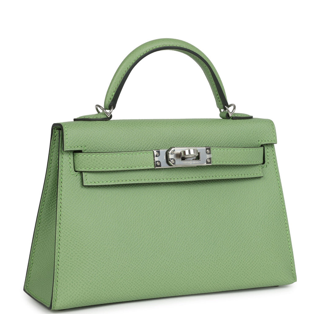 Kelly Sellier 20 Vert Criquet Epsom Bag