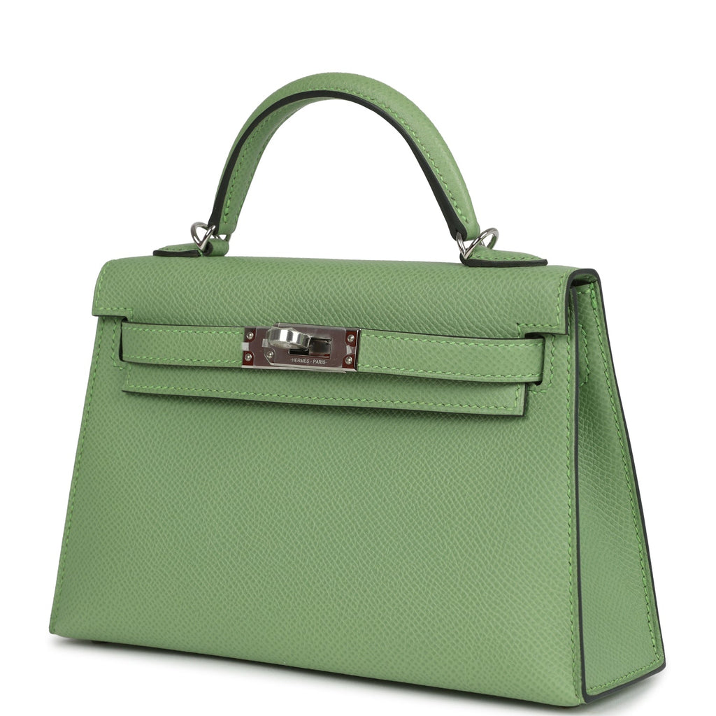 Kelly Sellier 20 Vert Criquet Epsom Bag