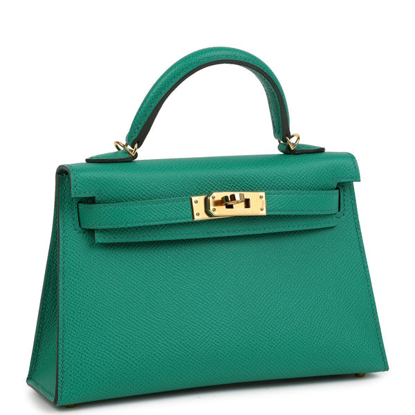 Kelly Sellier 20 Vert Jade Epsom Bag