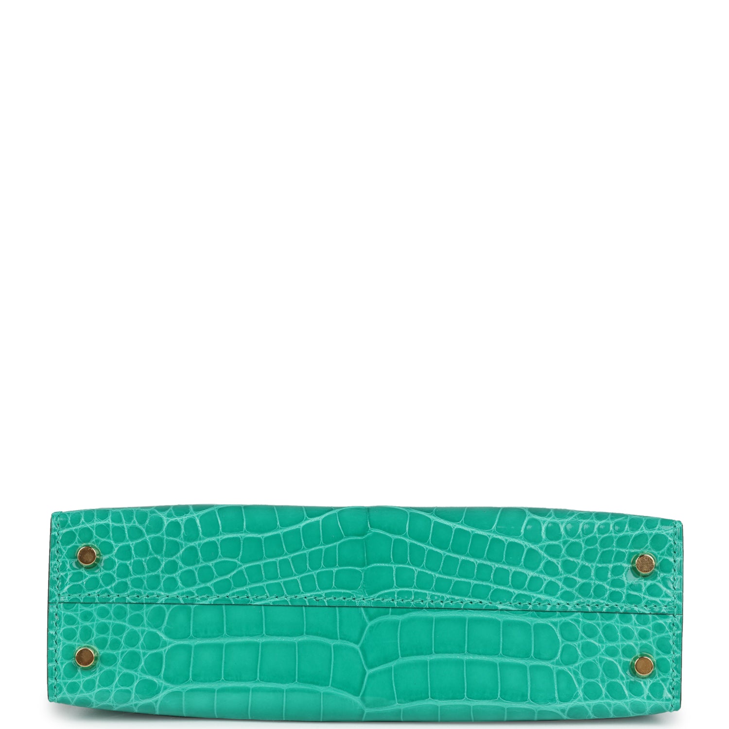 Kelly Sellier 20 Vert Jade Shiny Alligator Bag