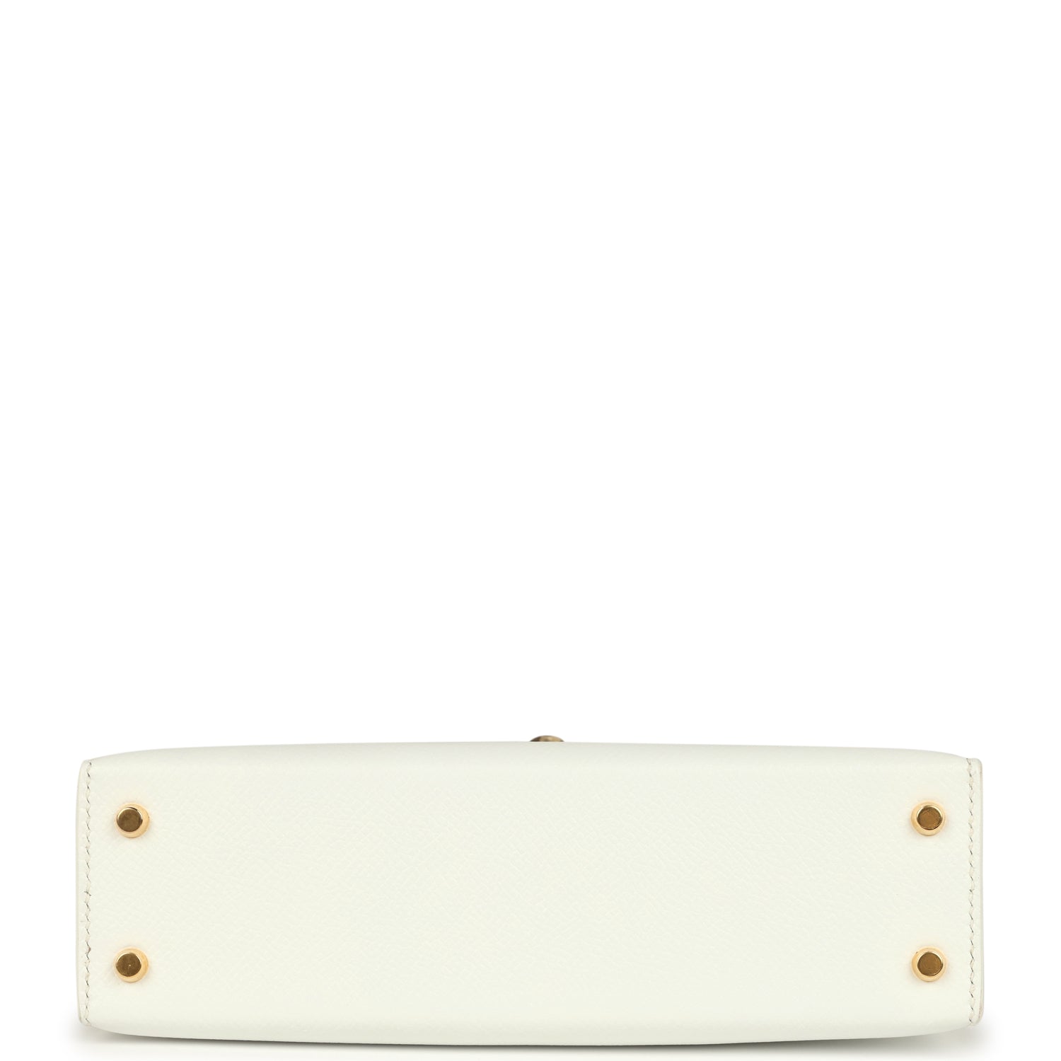 Kelly Sellier 20 White and Gris Asphalt Epsom Bag