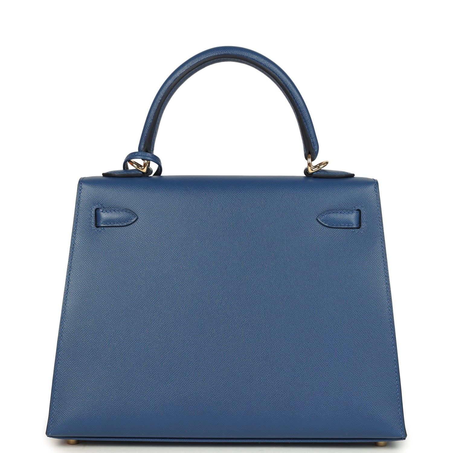Kelly Sellier 25 Bleu Tie Madame Permabrass Hardware Bag