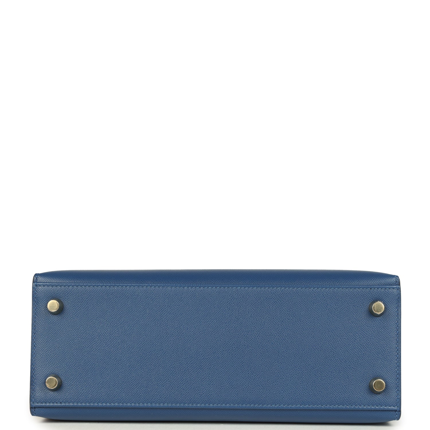 Kelly Sellier 25 Bleu Tie Madame Permabrass Hardware Bag