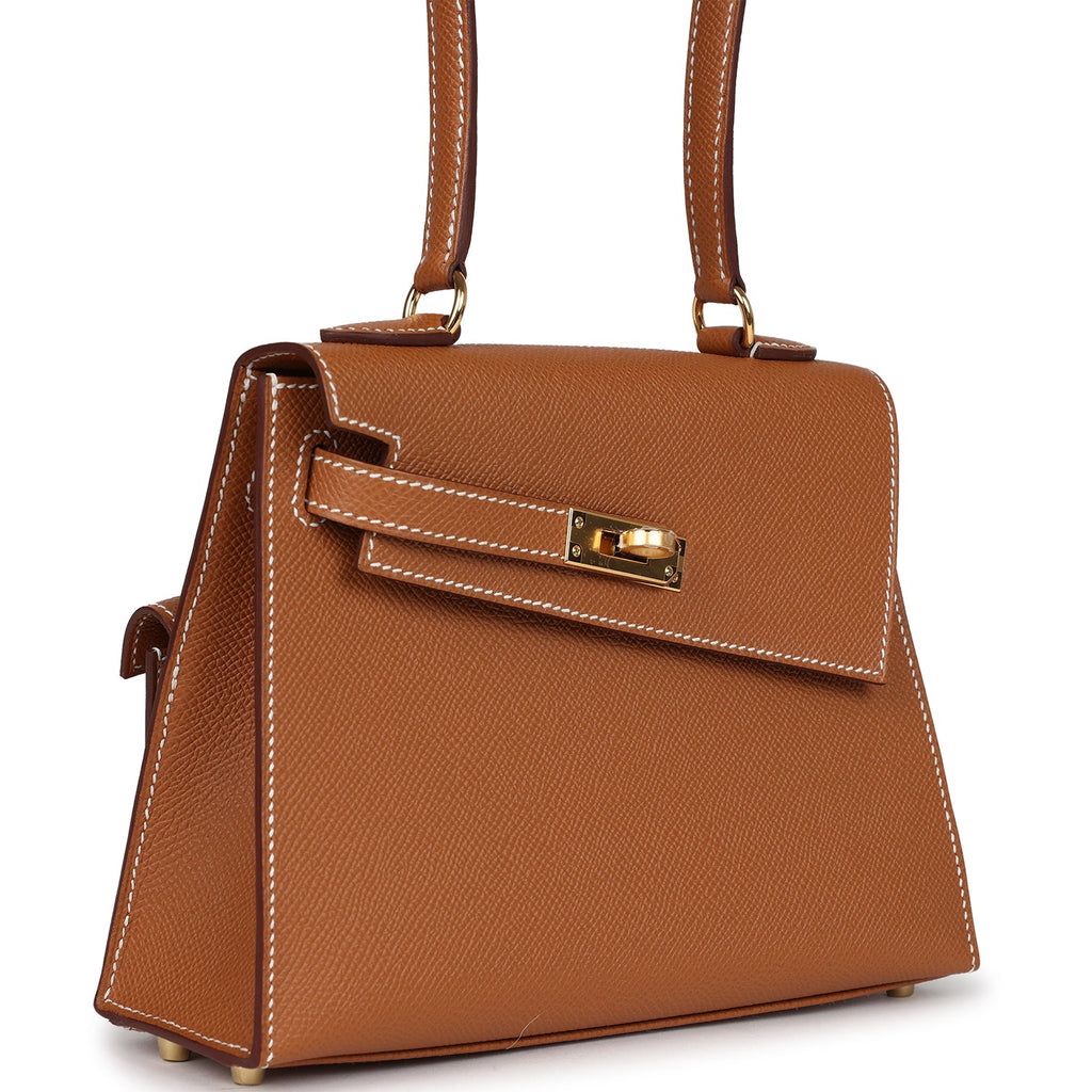 Kelly Sellier en Desordre 20 Gold Epsom Bag