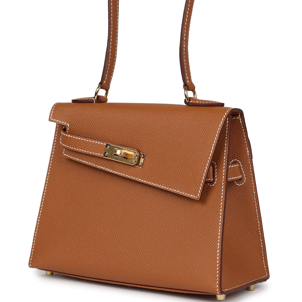 Kelly Sellier en Desordre 20 Gold Epsom Bag