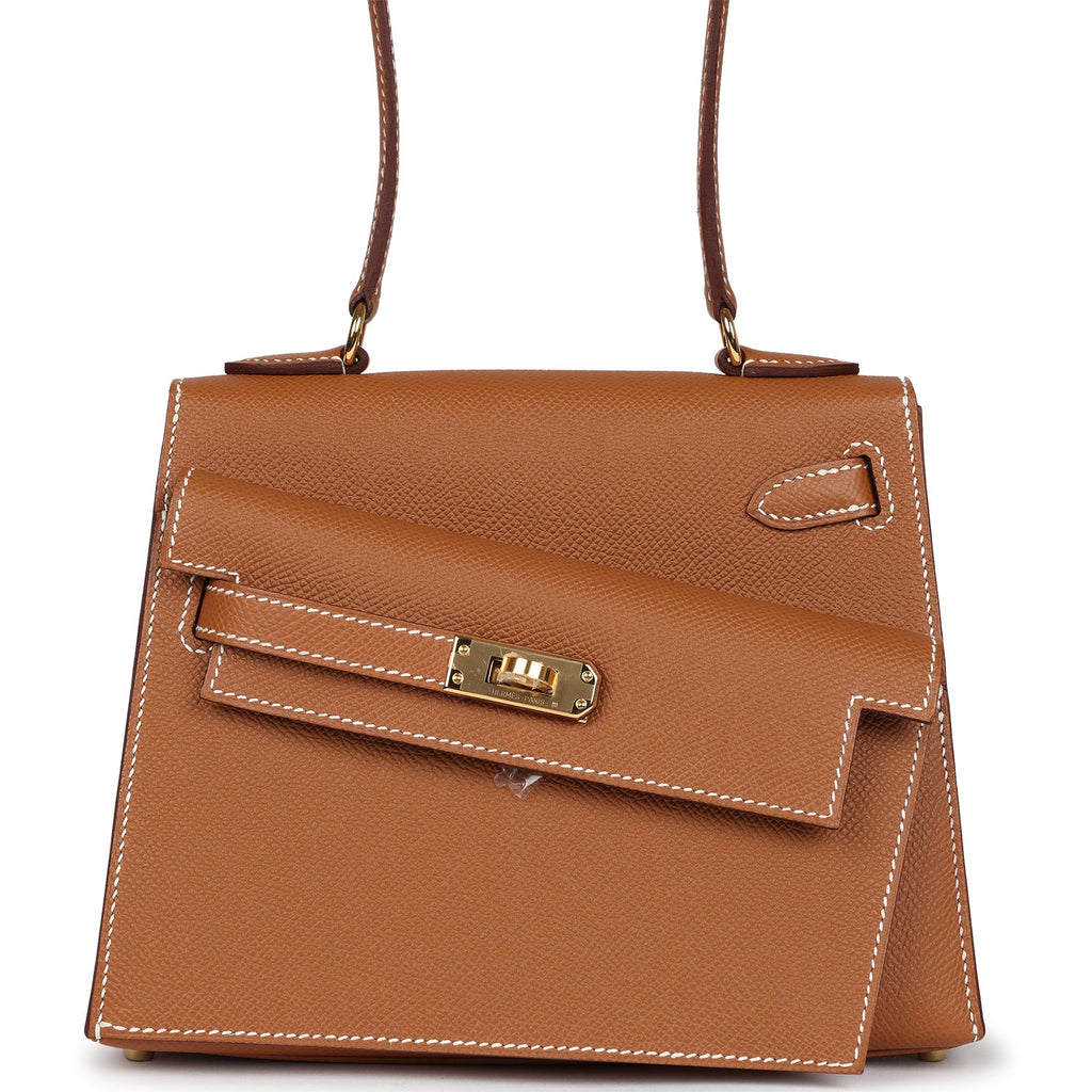 Kelly Sellier en Desordre 20 Gold Epsom Bag