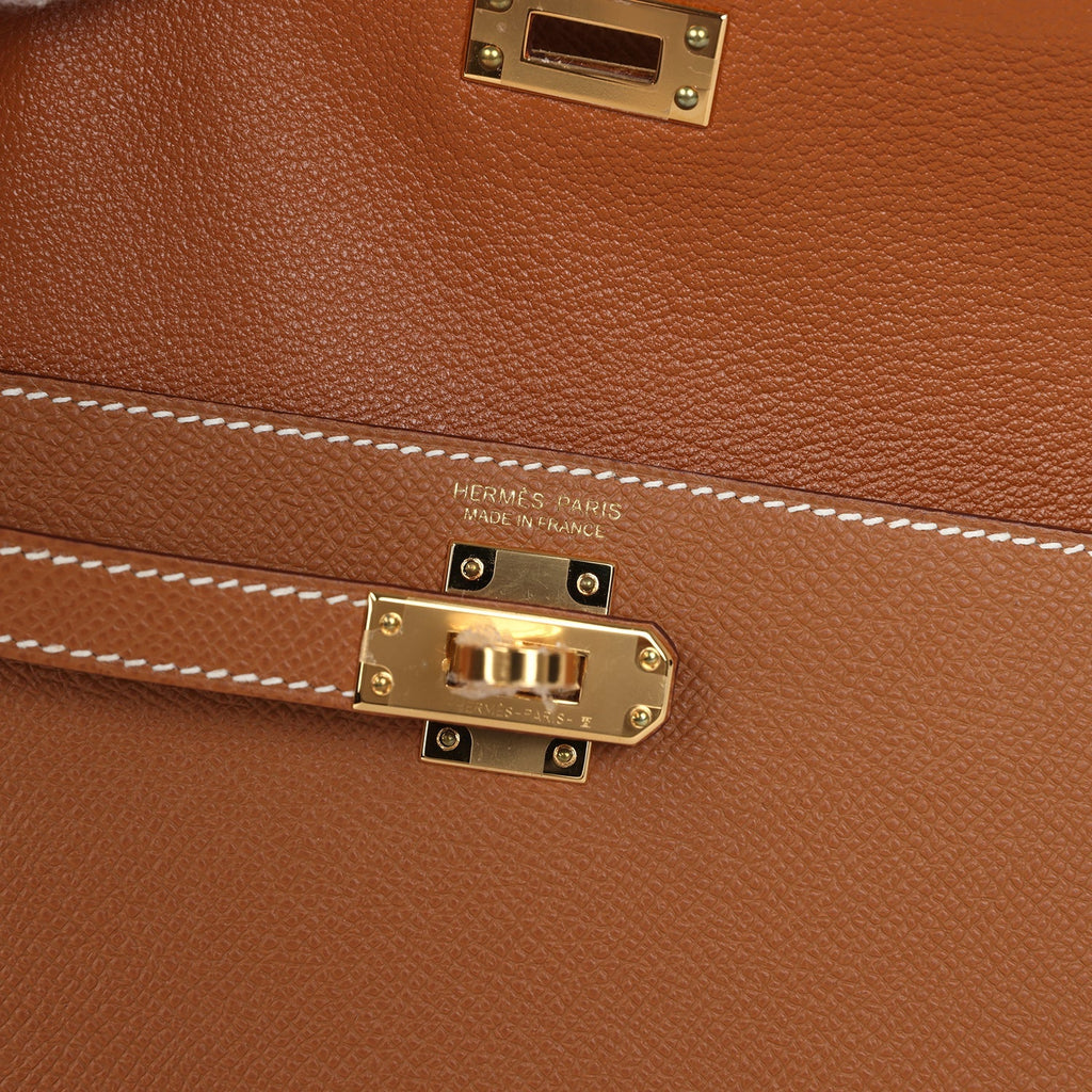 Kelly Sellier en Desordre 20 Gold Epsom Bag