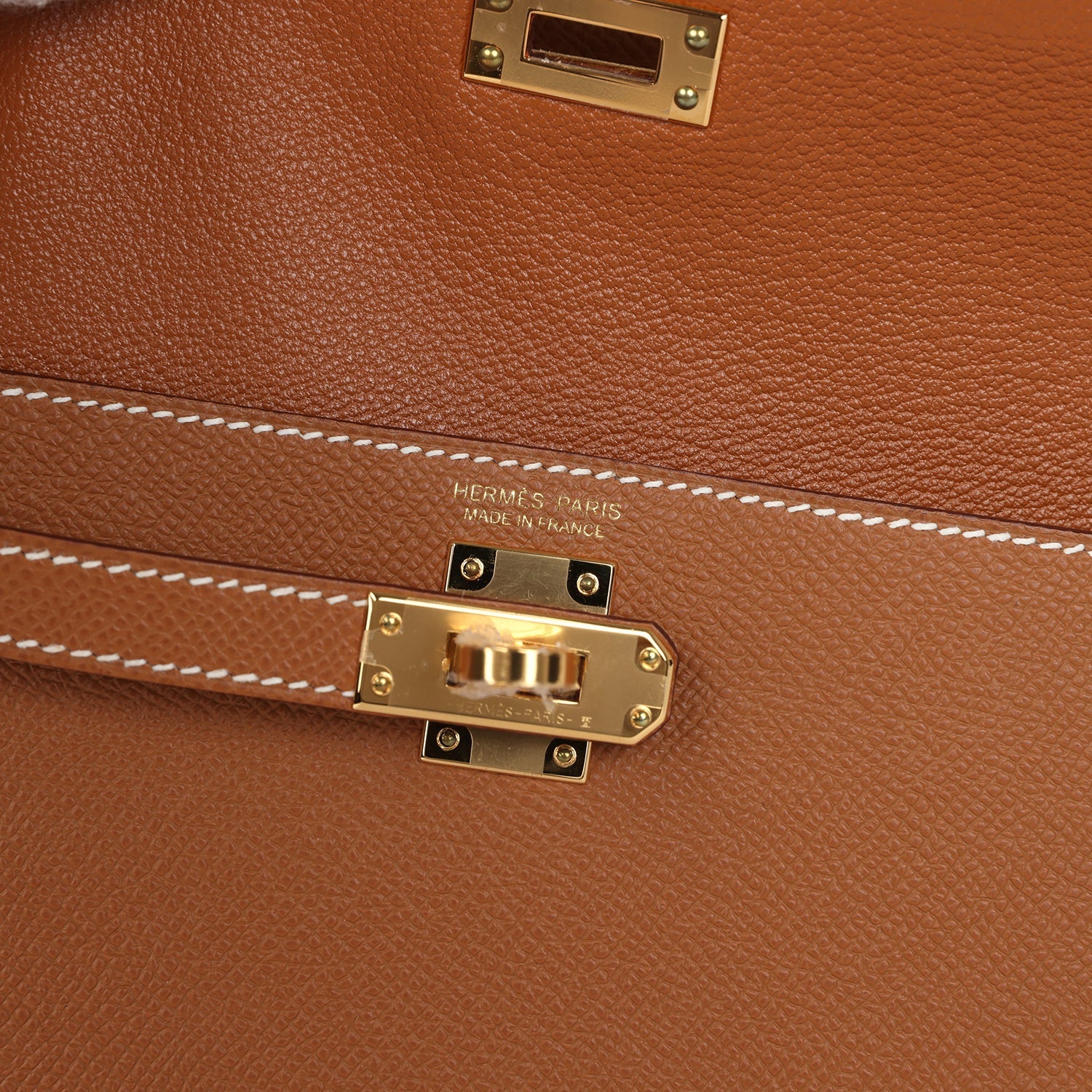 Kelly Sellier en Desordre 20 Gold Epsom Bag