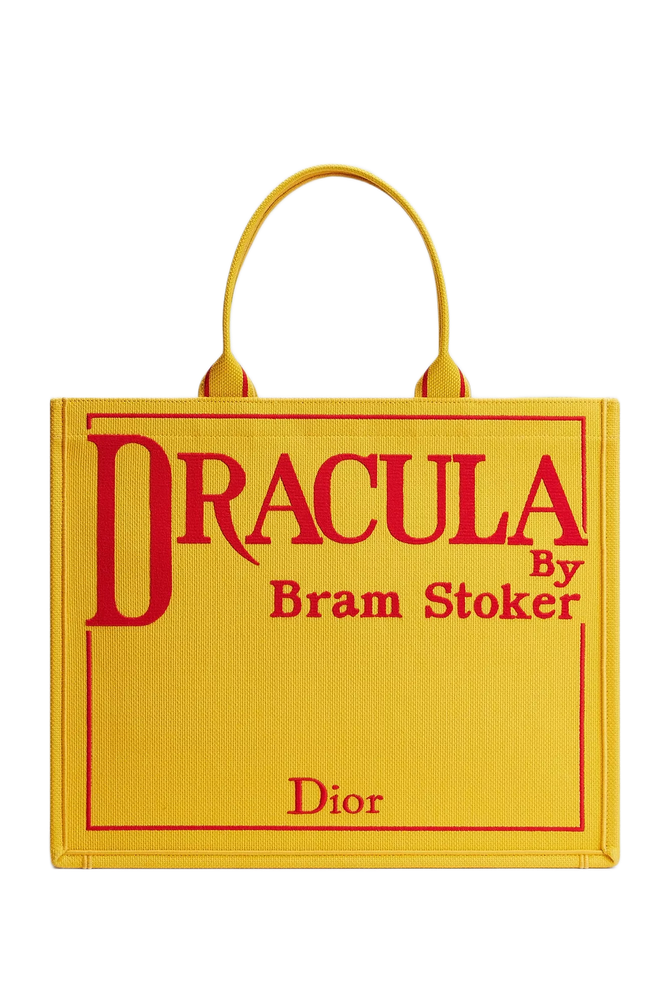 Large Dior Book Tote Yellow Bag