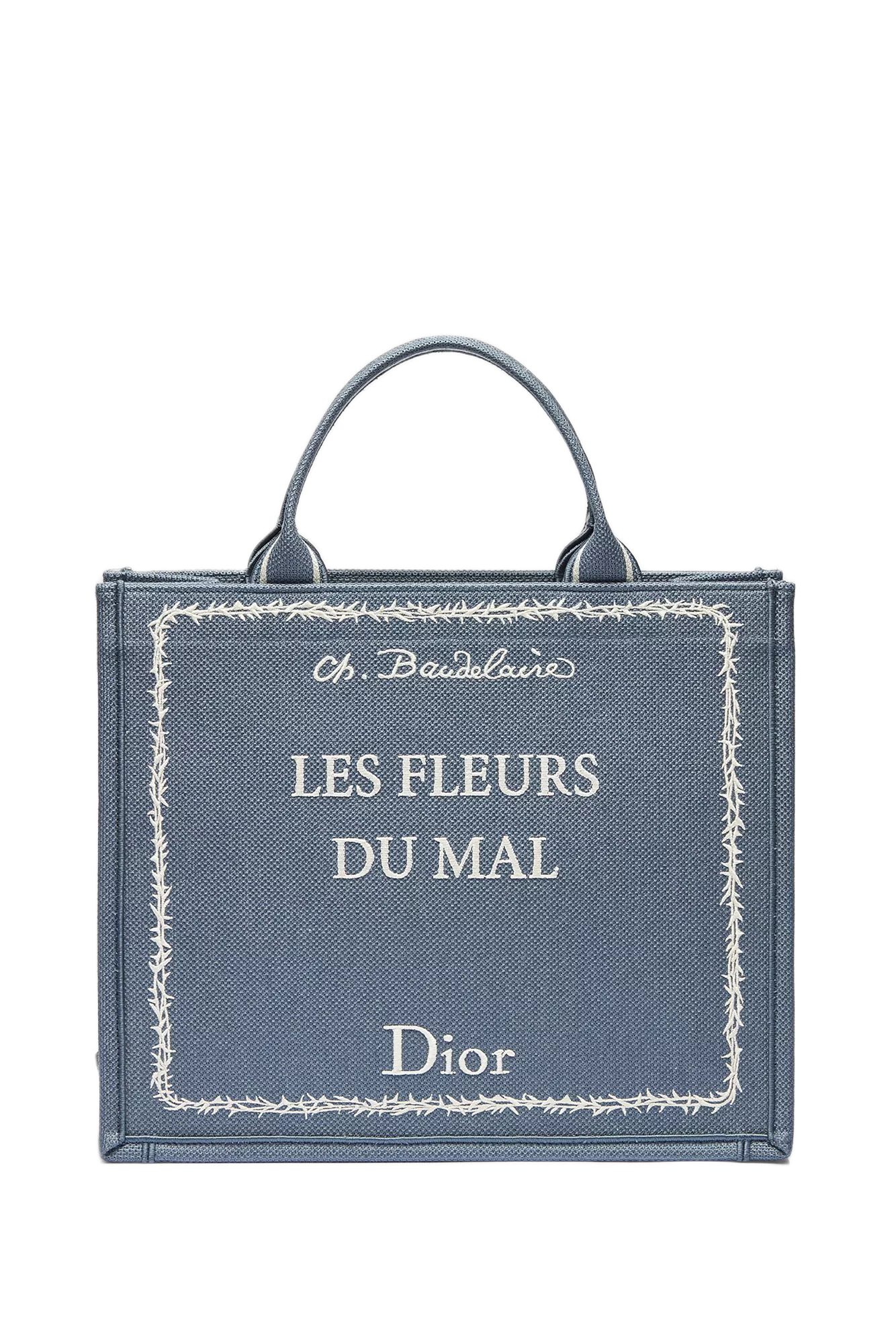 Medium Dior Book Tote with Strap Blue Bag