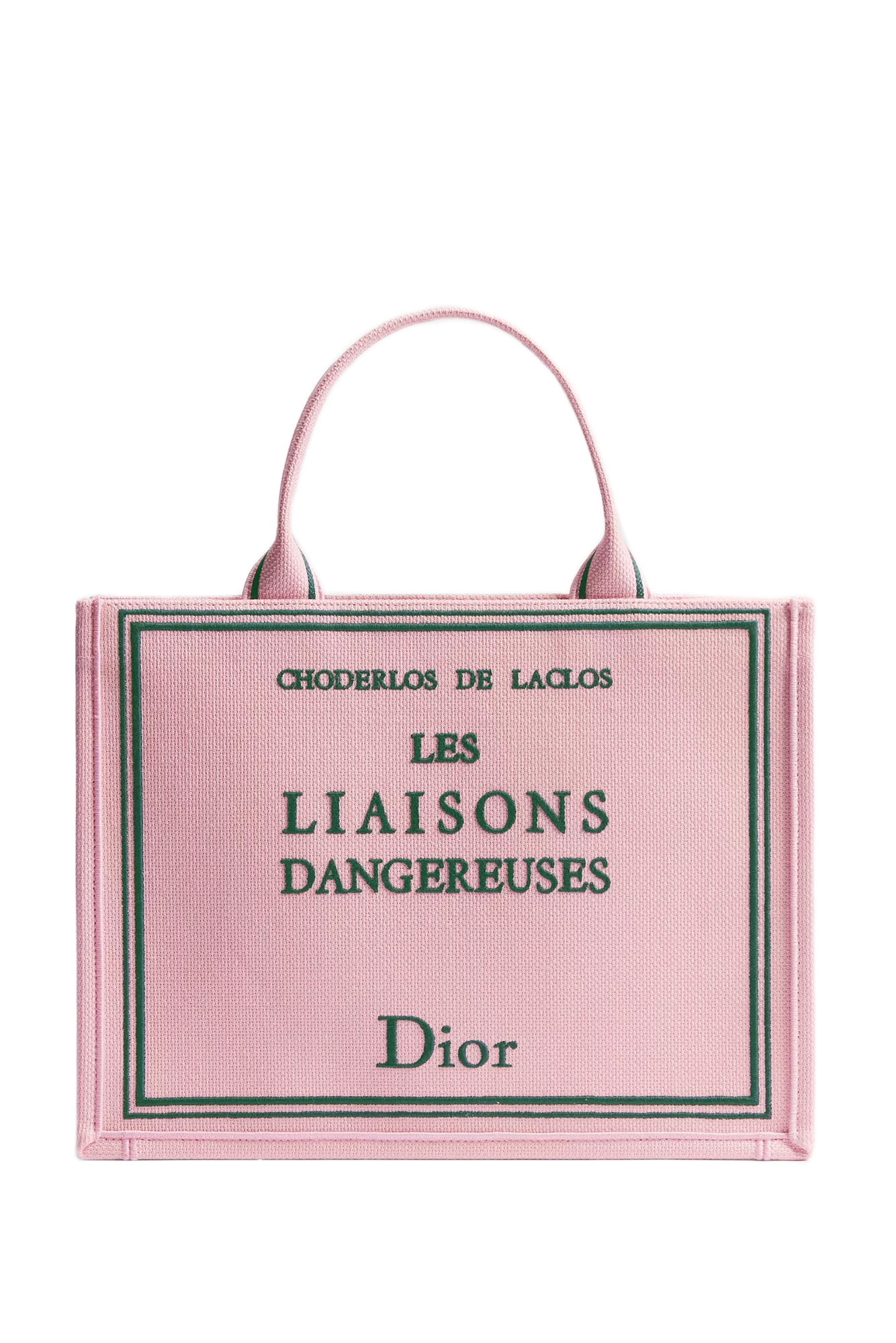 Medium Dior Book Tote with Strap Pink Bag