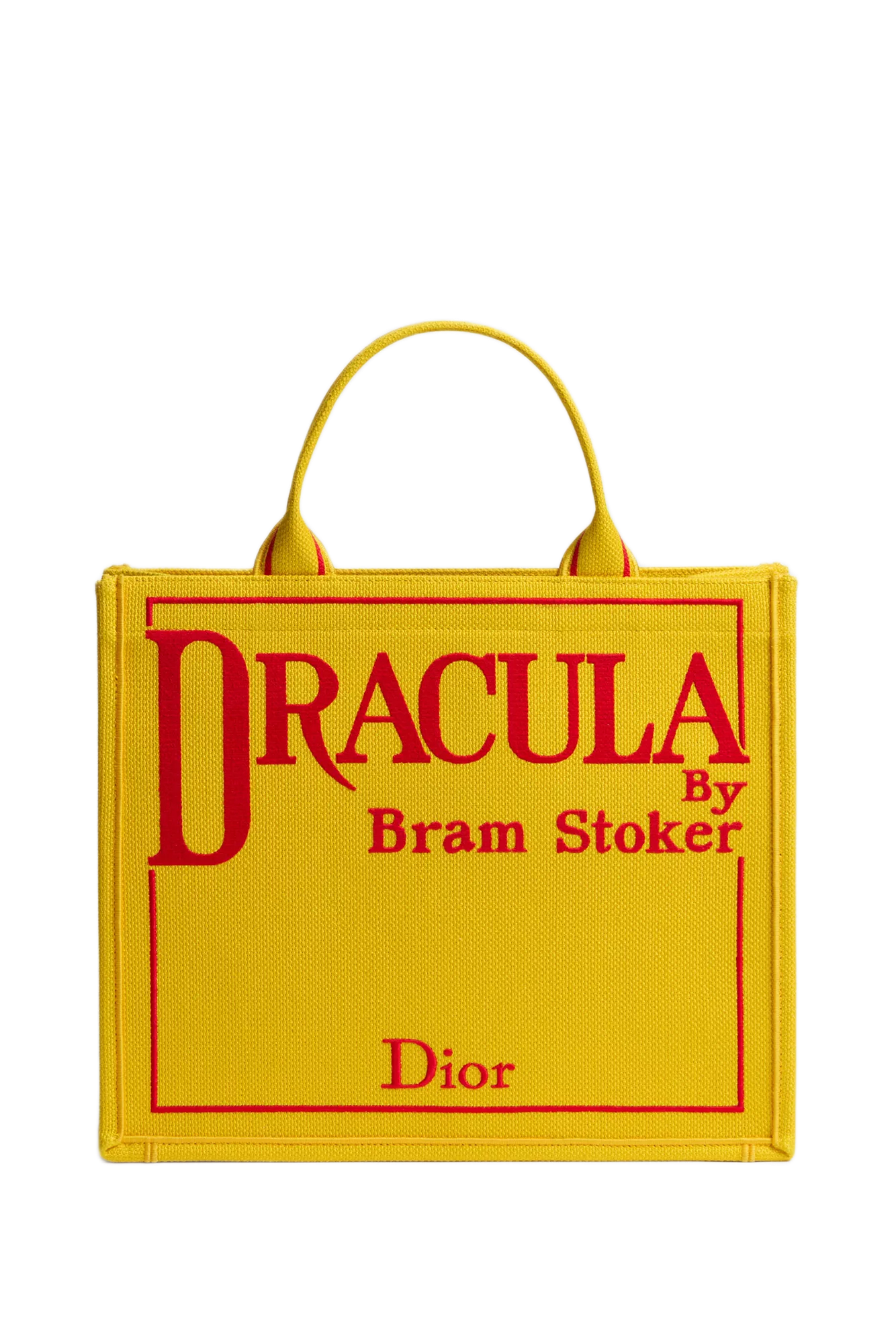 Medium Dior Book Tote with Strap Yellow Bag