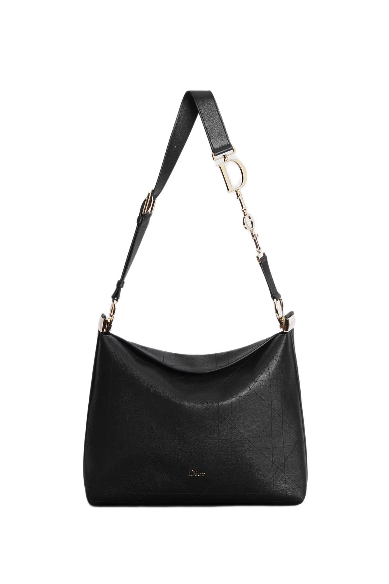 Medium Diorly Black Flat Bag