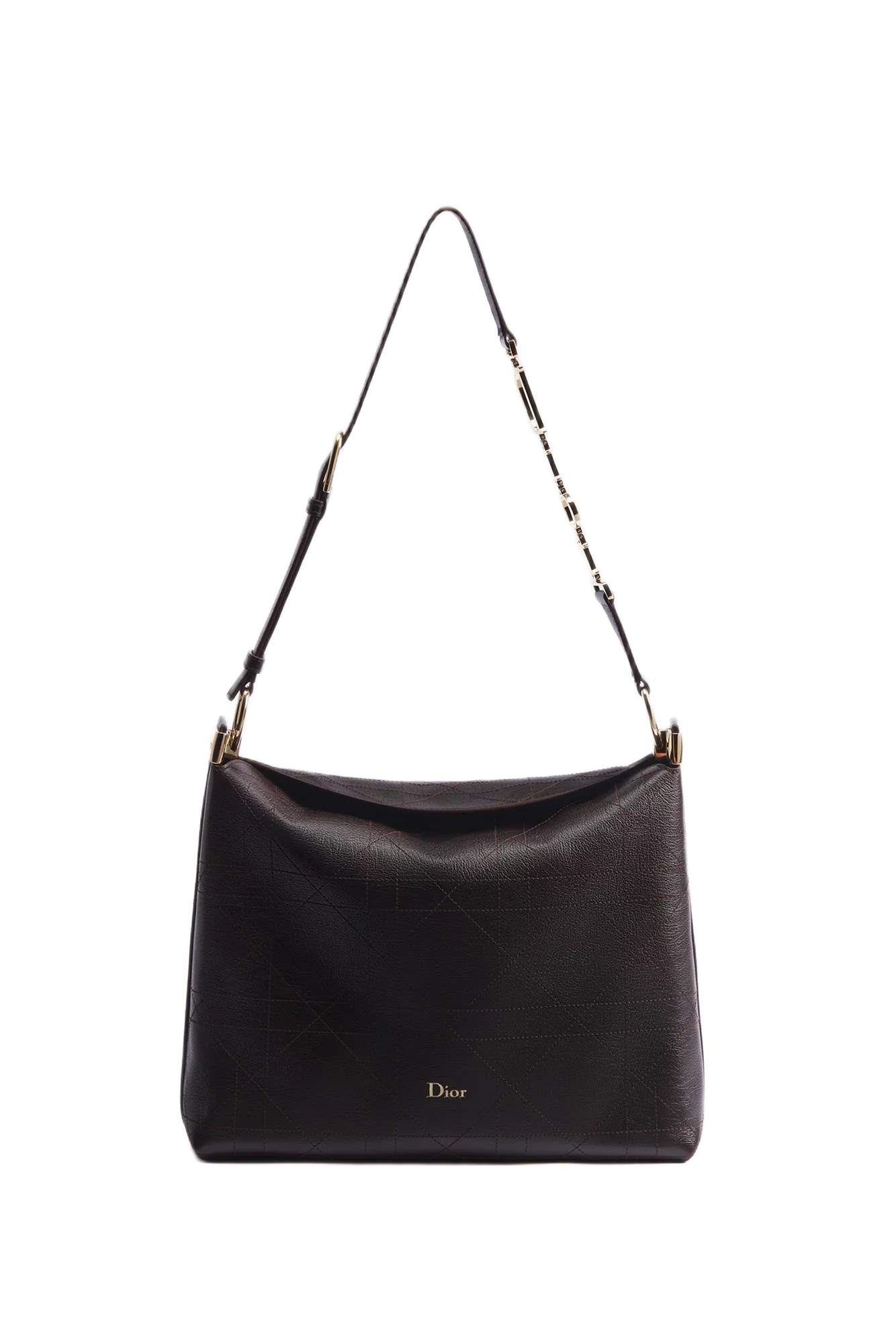 Medium Diorly Brown Flat Bag