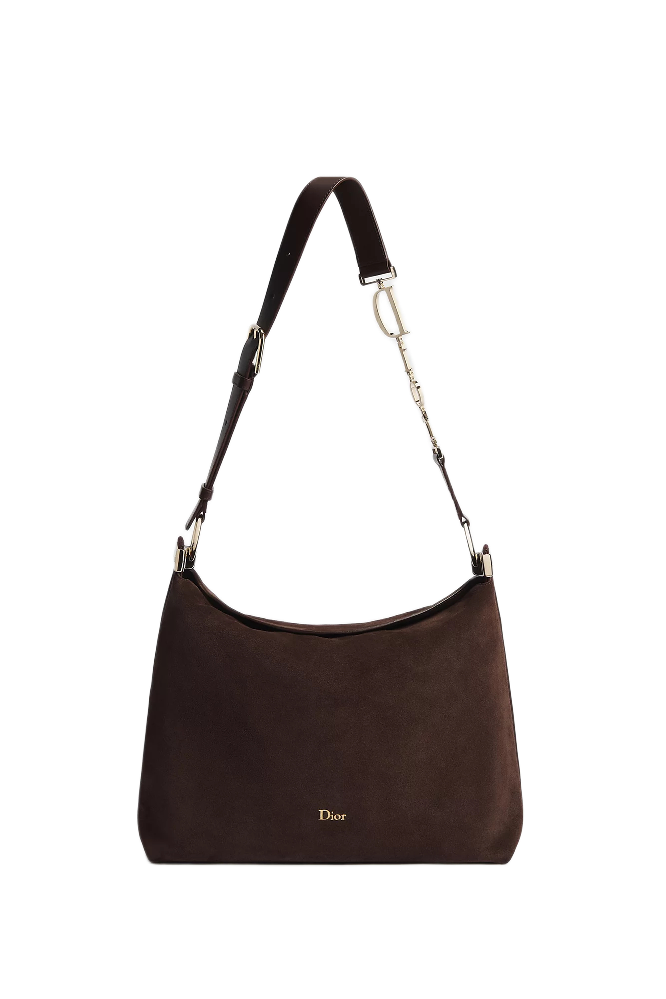 Medium Diorly Chocolate Suede Bag