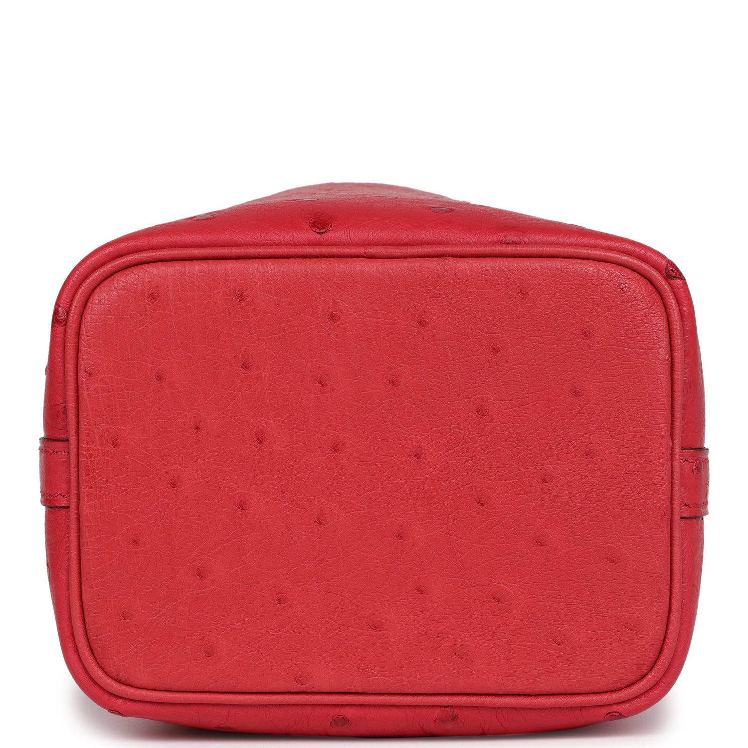 Micro Picotin Lock 14 Bougainvillea Ostrich Palladium Hardware Bag