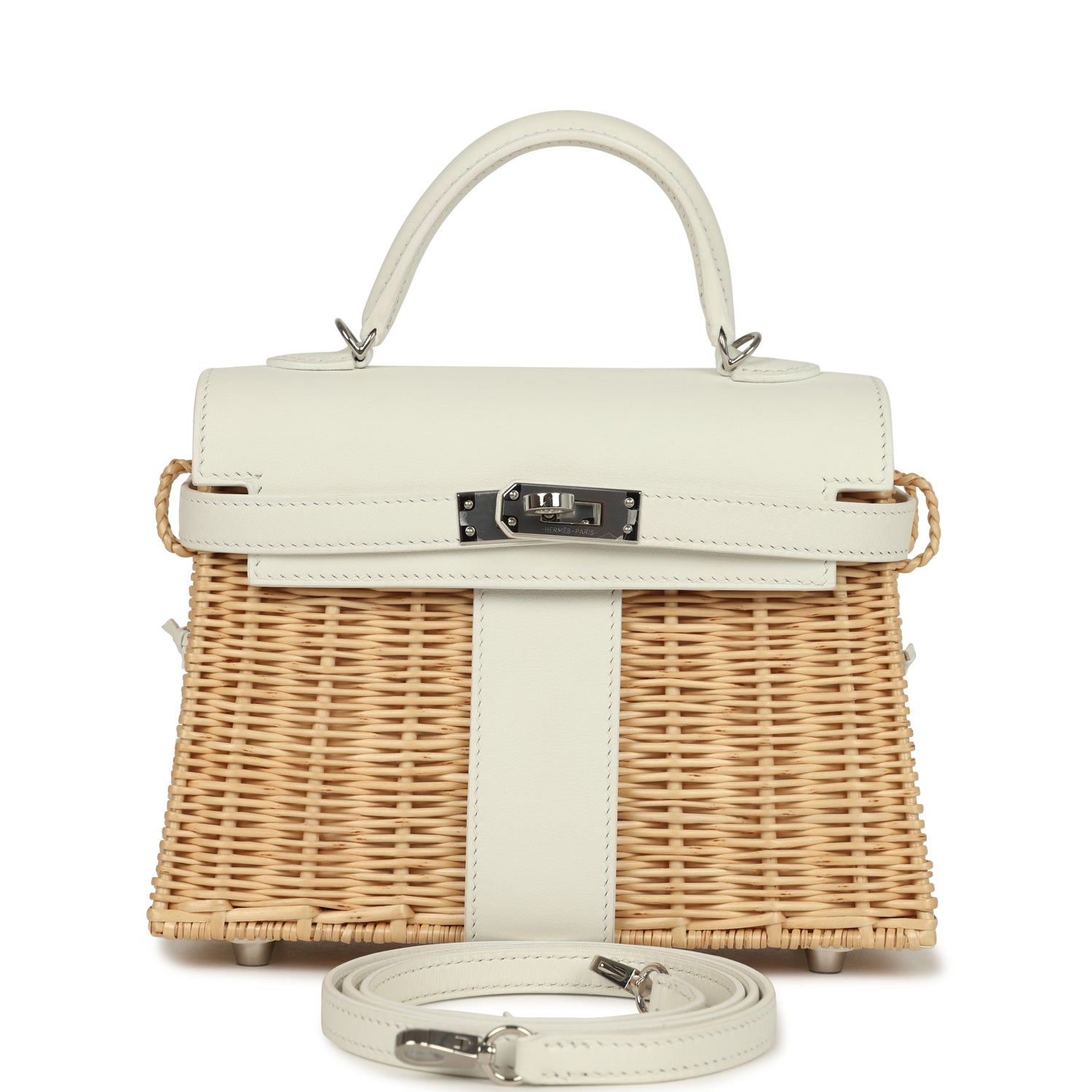 Mini Picnic Kelly 20 White Swift and Osier Wicker Bag