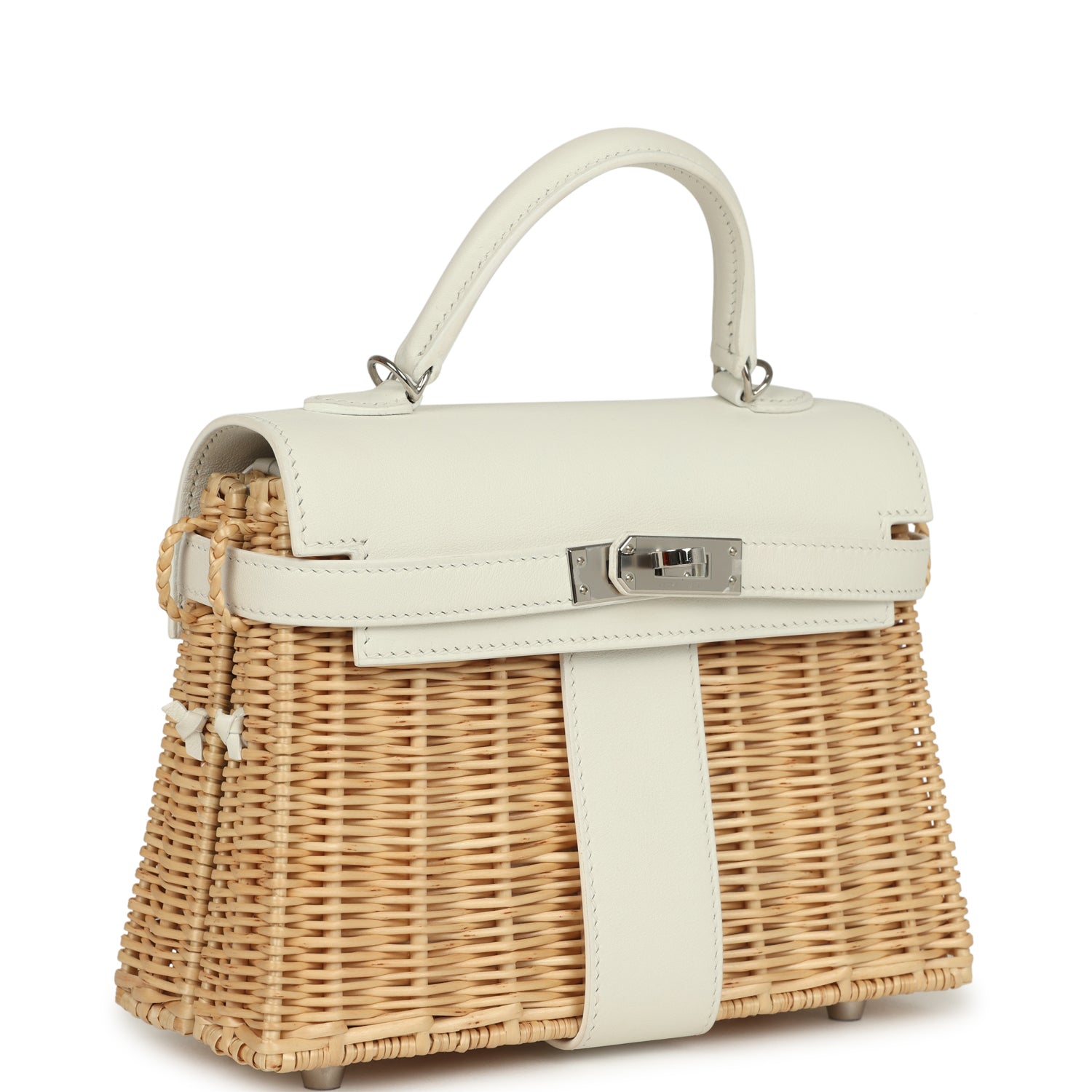 Mini Picnic Kelly 20 White Swift and Osier Wicker Bag