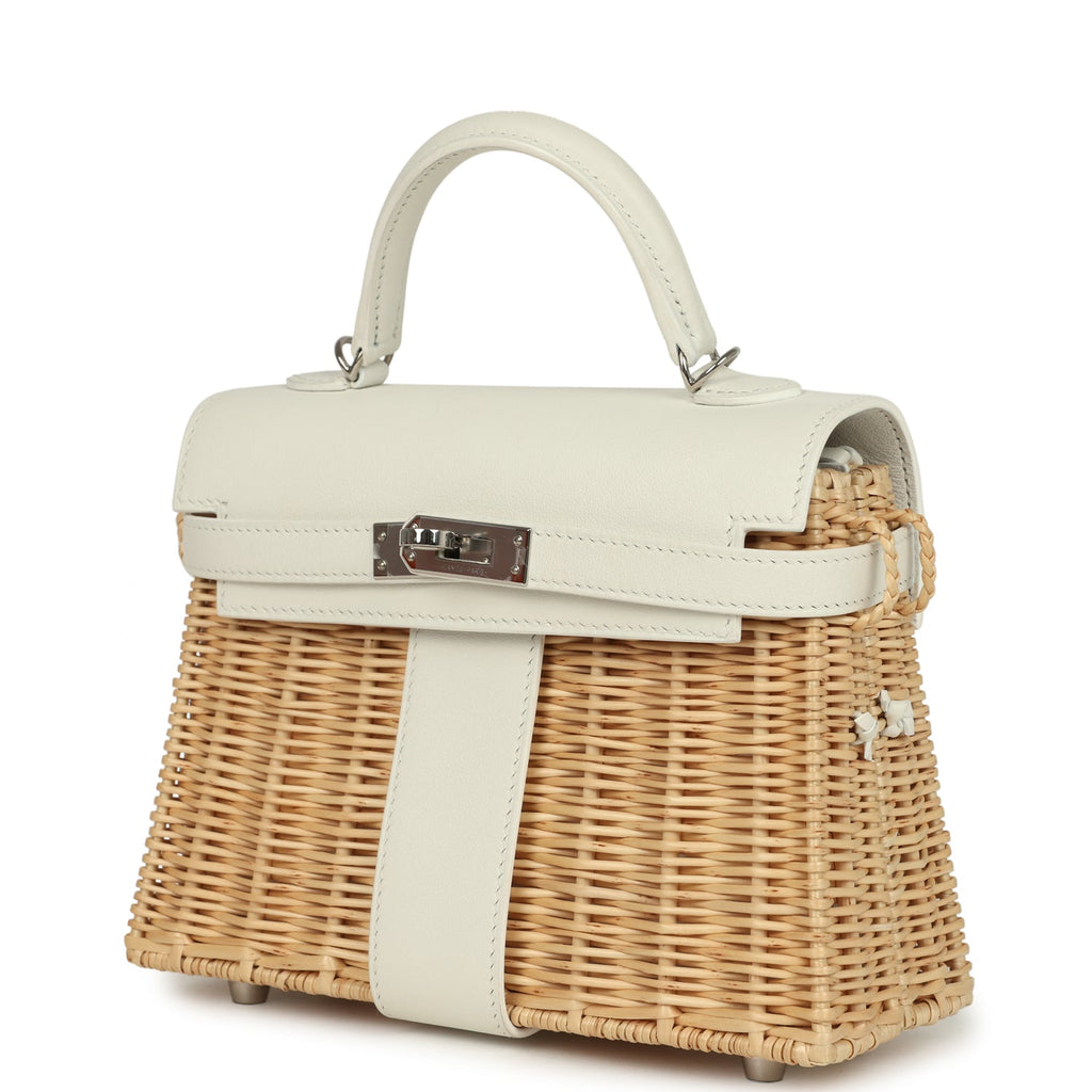 Mini Picnic Kelly 20 White Swift and Osier Wicker Bag