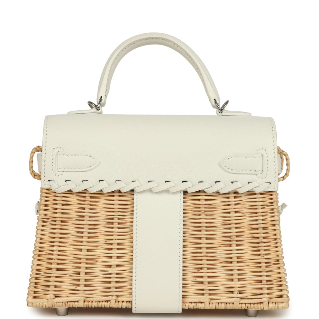 Mini Picnic Kelly 20 White Swift and Osier Wicker Bag