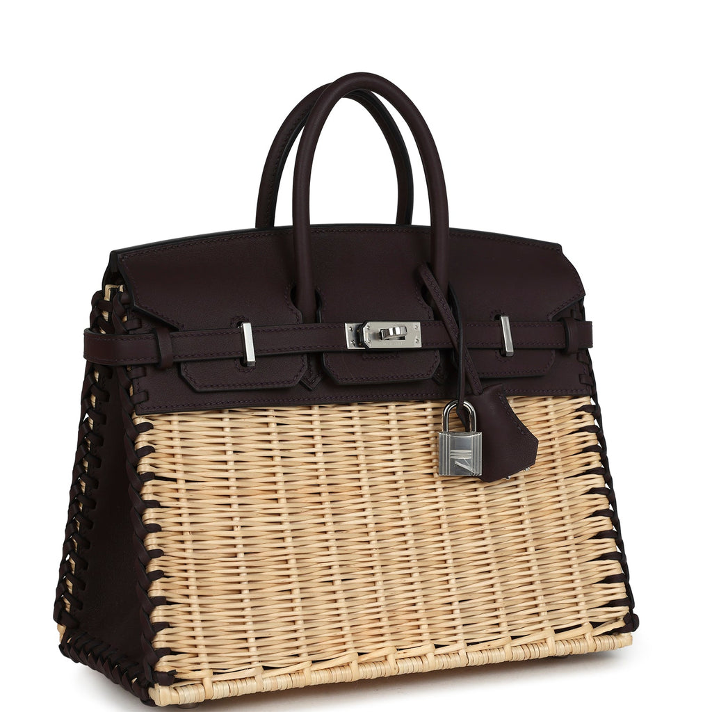 Birkin 25 Rouge Sellier Swift Palladium Hardware Bag