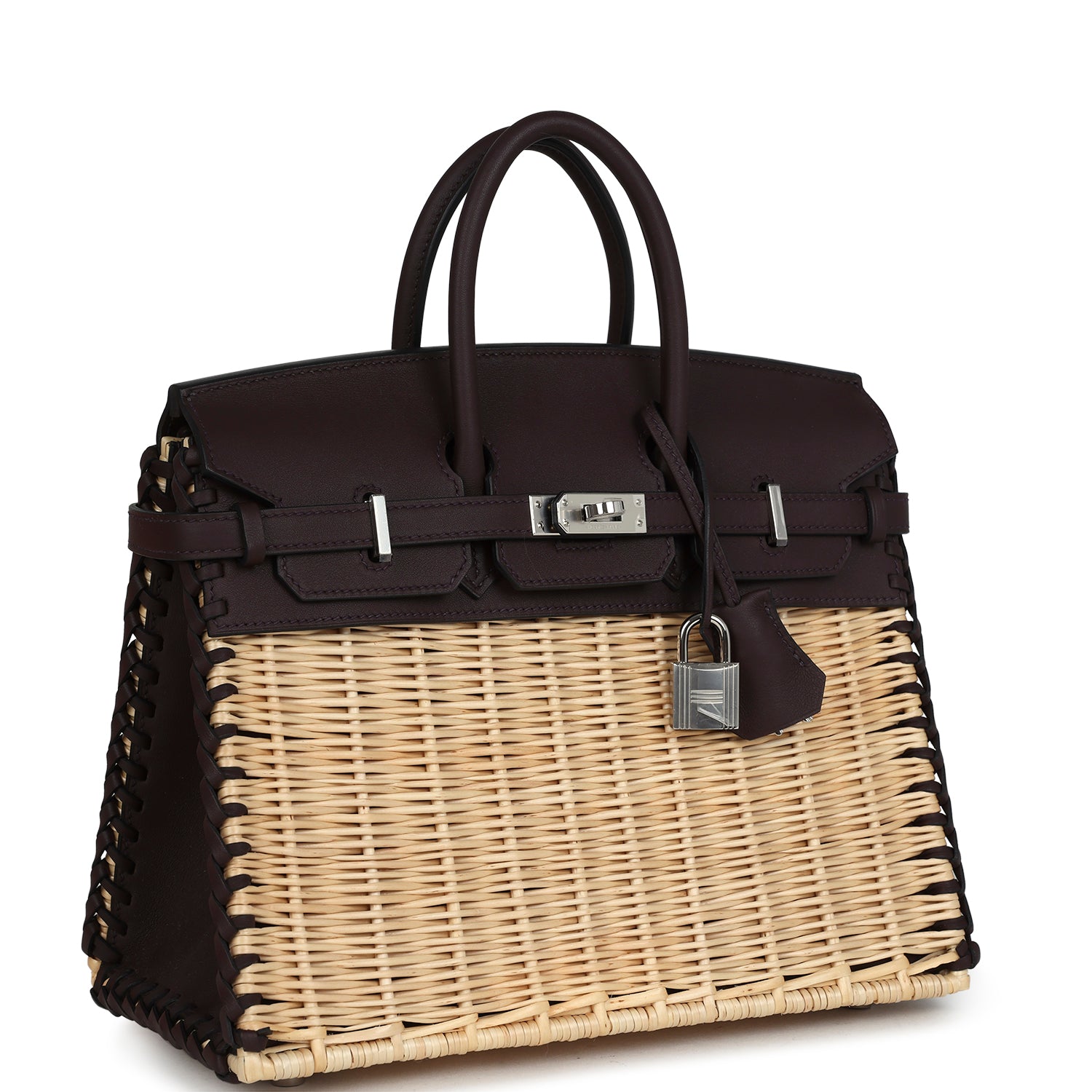 Birkin 25 Rouge Sellier Swift Palladium Hardware Bag