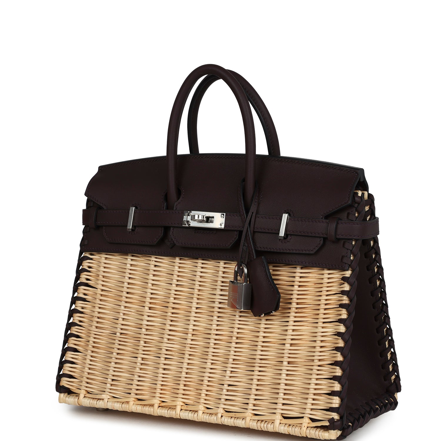 Birkin 25 Rouge Sellier Swift Palladium Hardware Bag