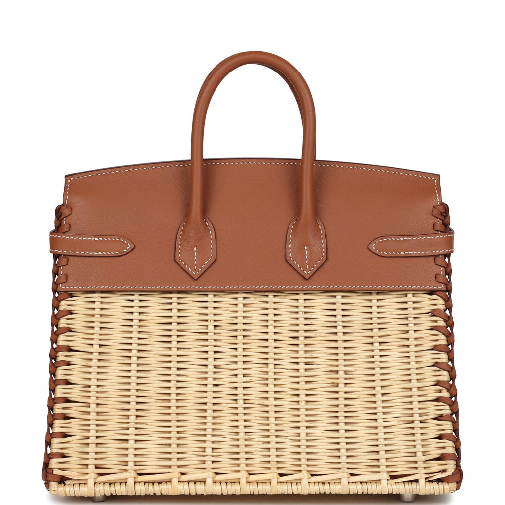 Picnic Birkin Sellier 25 Gold Swift Palladium Hardware Bag