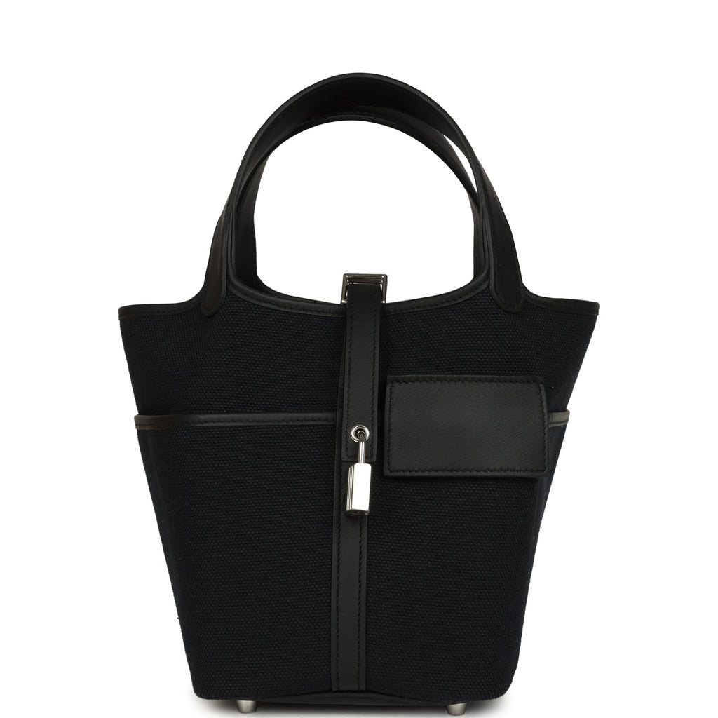 Picotin Cargo 18 Black Toile Goeland and Swift Palladium Hardware Bag
