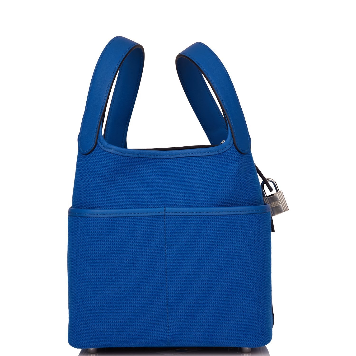 Picotin Cargo 18 Bleu France Swift and Toile Canvas Palladium Hardware Bag