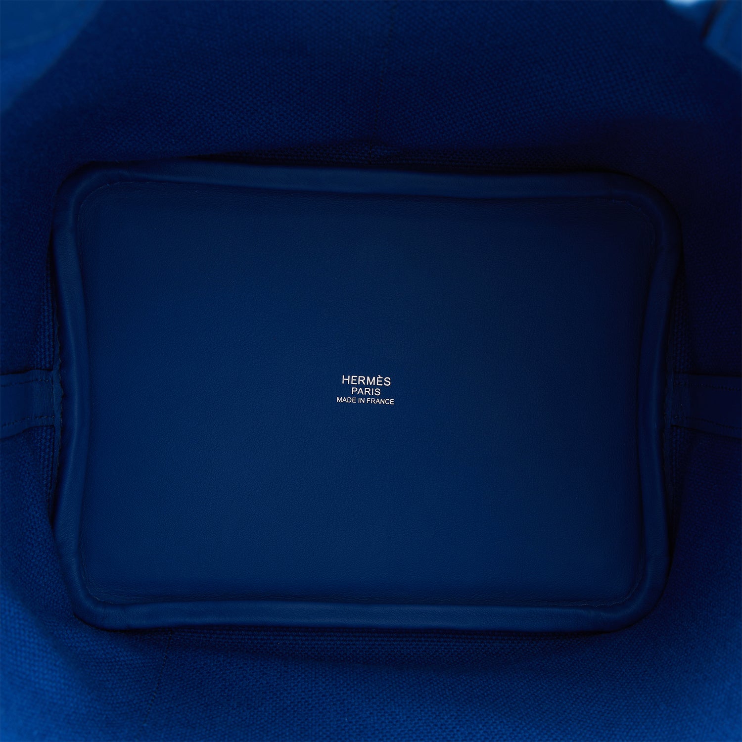 Picotin Cargo 18 Bleu France Swift and Toile Canvas Palladium Hardware Bag