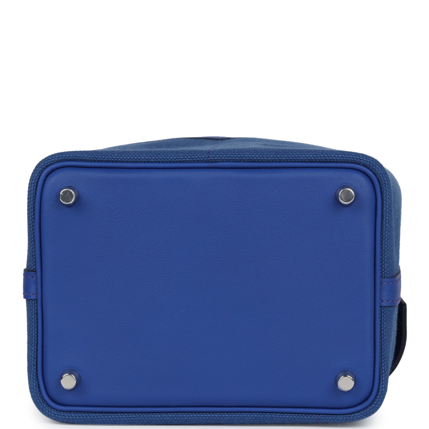 Picotin Cargo 18 Bleu Royal Swift and Toile Canvas Palladium Hardware Bag