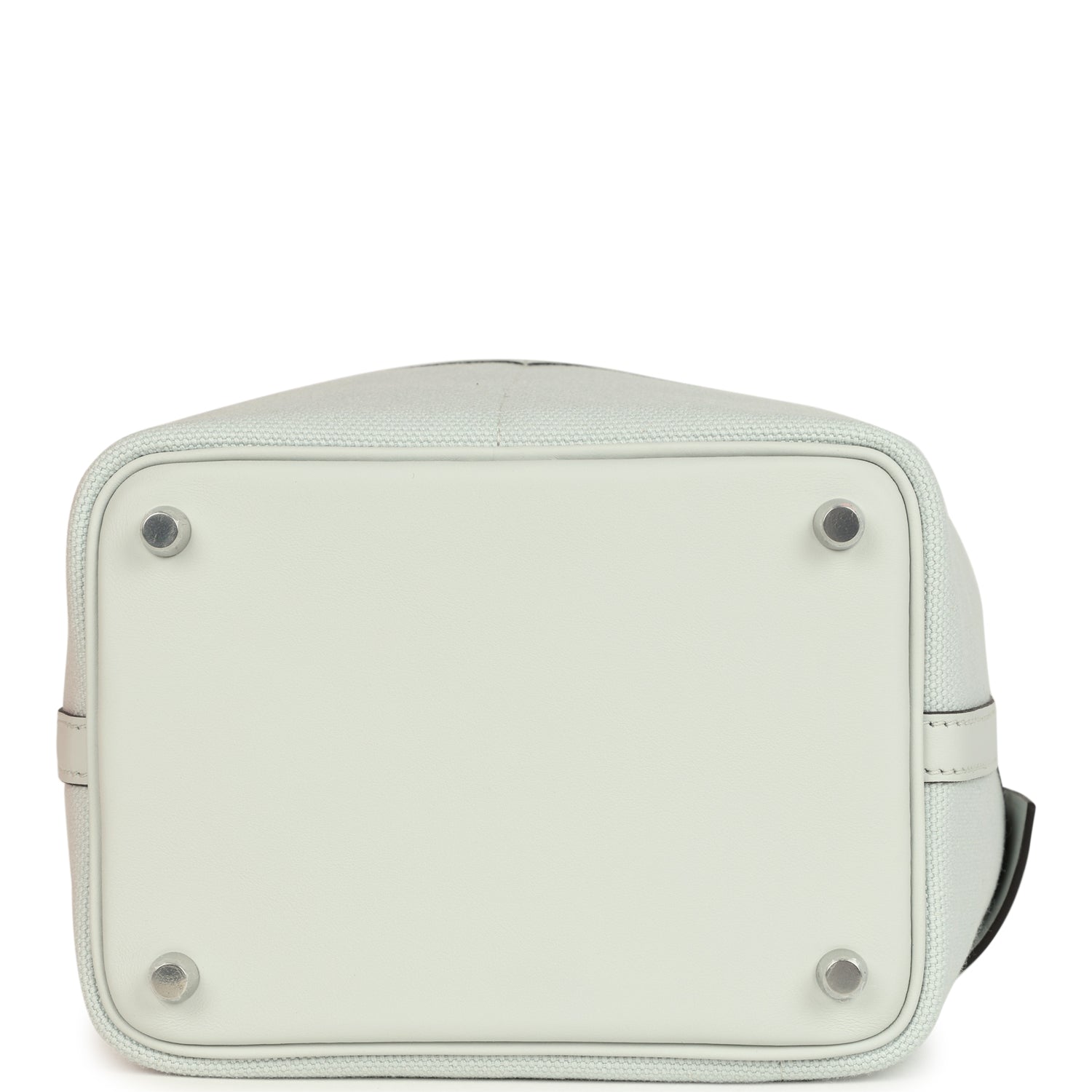 Picotin Cargo 18 Gris Platine Toile Canvas and Swift Palladium Hardware Bag